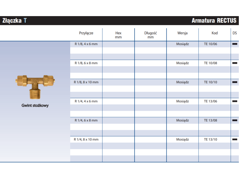 Złączka T TE