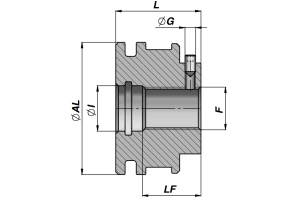 Tłok M250 CTFGV, Średnica tłoka: 30 mm, ØI-F - Średnica wewnętrzna tłoka: 13 mm