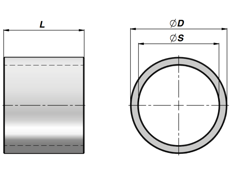 Tuleja dystansowa CDIS, Tłoczysko: 16 mm, Długość: 50 mm